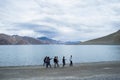 Tourist in Pangong lake