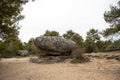 tourist park in Cuenca, Spain. Enchanted city. landscape of rock formations Royalty Free Stock Photo