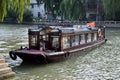 Tourist Passenger Boat on The Grand Canal. Suzhou, Jiangsu, China. October 26, 2018. Royalty Free Stock Photo