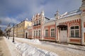 Tourist pedestrian Mayakovsky street with ancient buildings in Smolensk. Royalty Free Stock Photo