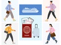 Sea cruise Ship People Travel Tourism Passport