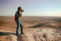 Tourist photographer in Khwarezm