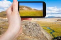 tourist photographs Landmannalaugar area