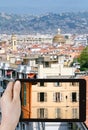 Tourist photographs of old town of Nice, France Royalty Free Stock Photo