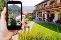 Tourist photographs of Schliersee lake in Bavaria