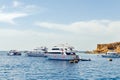 Tourist pleasure boats in the harbor of Sharm El Sheikh Royalty Free Stock Photo