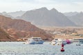 Tourist pleasure boats in the harbor of Sharm El Sheikh Royalty Free Stock Photo