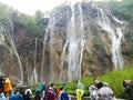 Tourist in Plitvice Lakes National Park