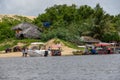 Tourist port on river Preguicas near Atins in Brazil Royalty Free Stock Photo