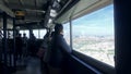 visitors and indoor enterior at top unit of Eiffel tower