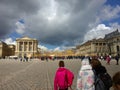 Tourist queuing to visit Chateaux de Versaille in Paris Royalty Free Stock Photo