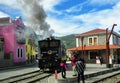 Tourist railway in Alausi to Nariz del Diablo, Ecuador