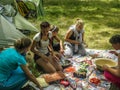 Tourist rally in the Kaluga region of Russia.