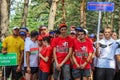 The tourist rally of young people in the Gomel region of the Republic of Belarus. Royalty Free Stock Photo