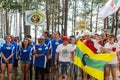 The tourist rally of young people in the Gomel region of the Republic of Belarus. Royalty Free Stock Photo