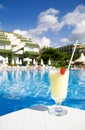 Tourist resort with drink Royalty Free Stock Photo