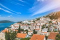 Neum city - turist resorts on hill with blue sky