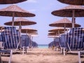 Tourist resort, summer season scene in Greece Royalty Free Stock Photo