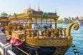 Tourist restaurant in a historic eastern ship in Istanbul. Royalty Free Stock Photo