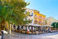 The restaurants in Syntagma Square, Nafplio, Greece