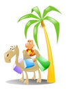 Tourist riding a camel Royalty Free Stock Photo