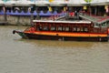 Tourist cruise bumboat on Singapore River