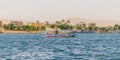 Tourist riverboat cruising on the Nile in Luxor, Egypt