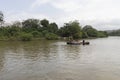 Tourist sailing over lifebuoys over at colombian palomino river