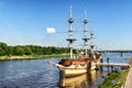 Tourist sailing ship in Novgorod the Great