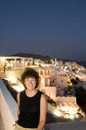 Tourist in santorini