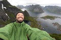 Tourist selfie in Norway Royalty Free Stock Photo