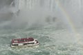 Tourist Ship at the Bottom of the famous Niagara Falls Royalty Free Stock Photo