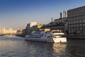 Tourist ship on the Moscow-river. Royalty Free Stock Photo