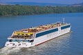 Tourist ship on the river Danube Royalty Free Stock Photo