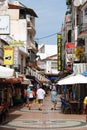 Tourist shopping street, Torremolinos. Royalty Free Stock Photo