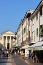Tourist shops in Piazza Matteotti Bardolino Italy Royalty Free Stock Photo