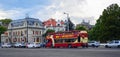 Tourist sightseeing bus on the streets of Budapest, Hungary. Royalty Free Stock Photo