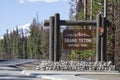 Tourist Sign of the Grand Teton National Park Royalty Free Stock Photo