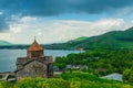 Tourist site of Armenia Sevanavank Monastery on the shore of Lake Royalty Free Stock Photo