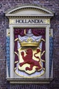 Arm of Coat and Hollandia Bas Relief Royalty Free Stock Photo