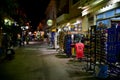 Tourist street in Kardamaina Kos island night view