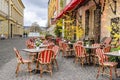 Tourist streets in Budapest, Hungary. Royalty Free Stock Photo
