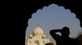 Tourist Take Photos Of Taj Mahal Mausoleums Of Love