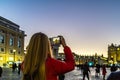 Tourist taking photo of Saint Peter Square