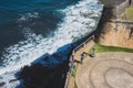 Tourist taking photos in Old San Juan