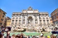 Tourist taking pictures at Trevi Fountain on August 19 2013 in Rome, Italy Royalty Free Stock Photo