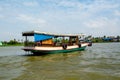 Tourist taxi boat on the Chao Phraya River in Bangkok, Thailan Royalty Free Stock Photo