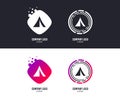 Tourist tent sign icon. Camping symbol. Vector Royalty Free Stock Photo