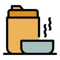 Tourist thermo flask icon vector flat Royalty Free Stock Photo