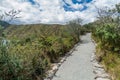 Tourist trail around Laguna Cuicocha lake